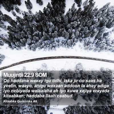 Muujintii 22:9 SOM Bible Verse Image