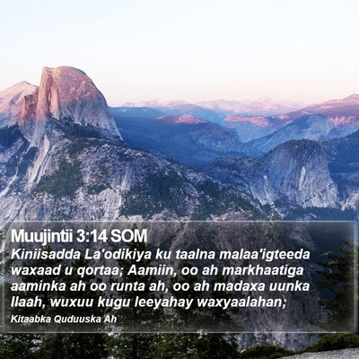 Muujintii 3:14 SOM Bible Verse Image