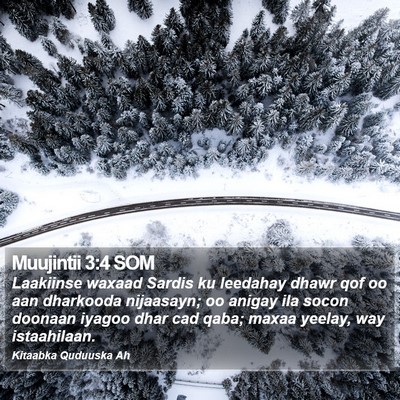 Muujintii 3:4 SOM Bible Verse Image
