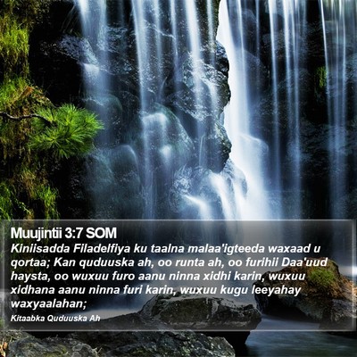 Muujintii 3:7 SOM Bible Verse Image