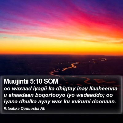 Muujintii 5:10 SOM Bible Verse Image