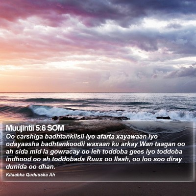Muujintii 5:6 SOM Bible Verse Image