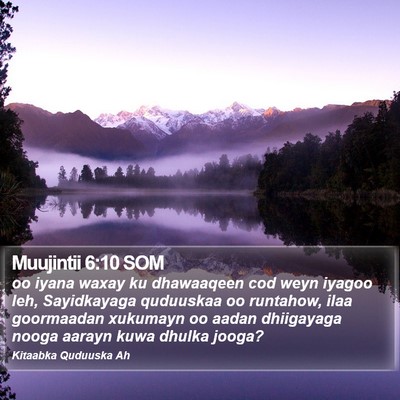 Muujintii 6:10 SOM Bible Verse Image