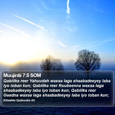Muujintii 7:5 SOM Bible Verse Image