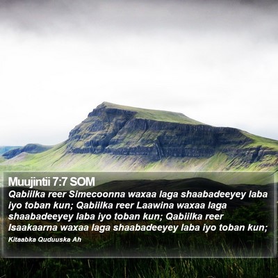 Muujintii 7:7 SOM Bible Verse Image