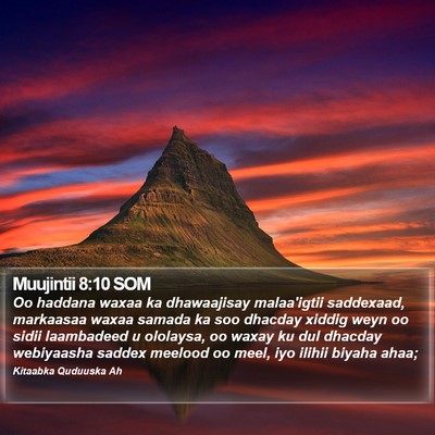Muujintii 8:10 SOM Bible Verse Image