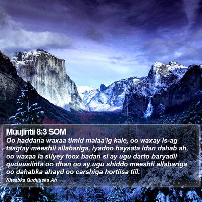 Muujintii 8:3 SOM Bible Verse Image