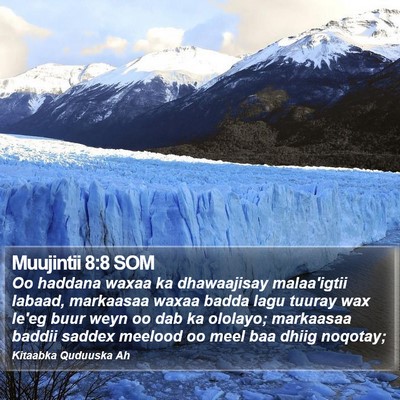 Muujintii 8:8 SOM Bible Verse Image