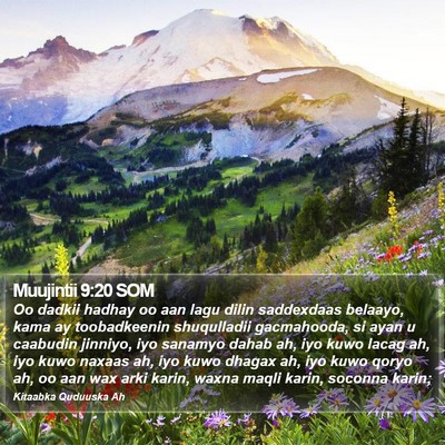 Muujintii 9:20 SOM Bible Verse Image