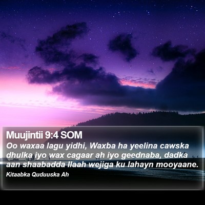 Muujintii 9:4 SOM Bible Verse Image