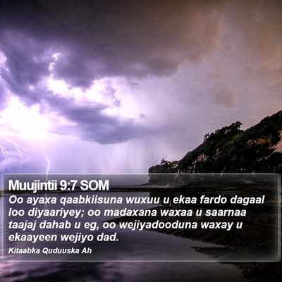 Muujintii 9:7 SOM Bible Verse Image