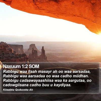 Naxuum 1:2 SOM Bible Verse Image