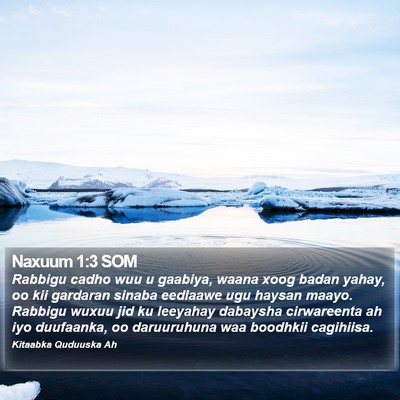 Naxuum 1:3 SOM Bible Verse Image