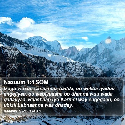 Naxuum 1:4 SOM Bible Verse Image