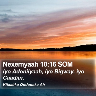 Nexemyaah 10:16 SOM Bible Verse Image
