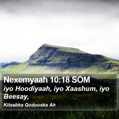 Nexemyaah 10:18 SOM Bible Verse Image
