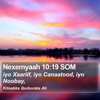 Nexemyaah 10:19 SOM Bible Verse Image