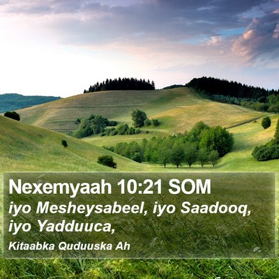 Nexemyaah 10:21 SOM Bible Verse Image
