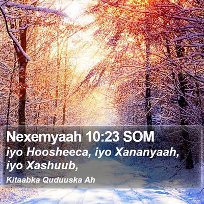 Nexemyaah 10:23 SOM Bible Verse Image