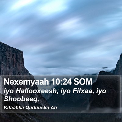 Nexemyaah 10:24 SOM Bible Verse Image