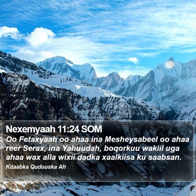 Nexemyaah 11:24 SOM Bible Verse Image