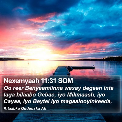 Nexemyaah 11:31 SOM Bible Verse Image