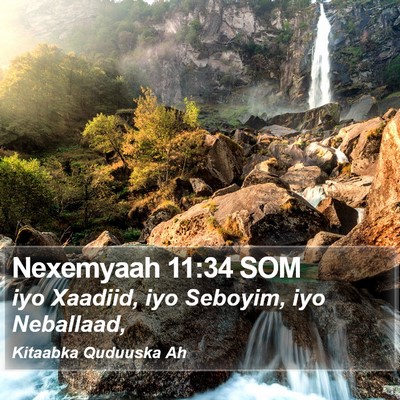 Nexemyaah 11:34 SOM Bible Verse Image