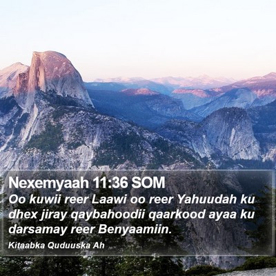 Nexemyaah 11:36 SOM Bible Verse Image