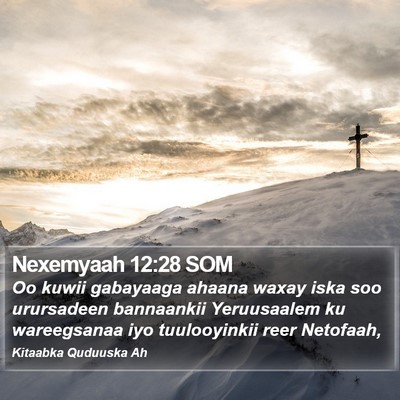 Nexemyaah 12:28 SOM Bible Verse Image