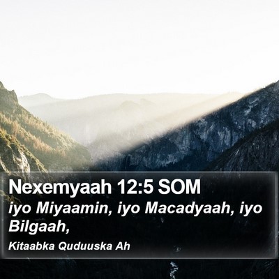 Nexemyaah 12:5 SOM Bible Verse Image