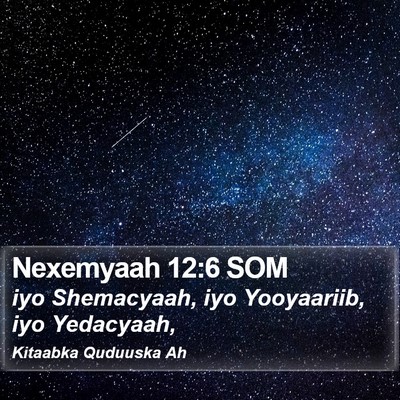 Nexemyaah 12:6 SOM Bible Verse Image