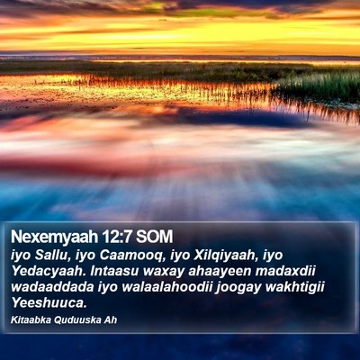 Nexemyaah 12:7 SOM Bible Verse Image