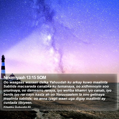 Nexemyaah 13:15 SOM Bible Verse Image