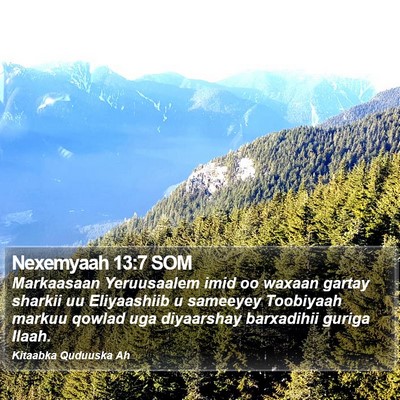 Nexemyaah 13:7 SOM Bible Verse Image