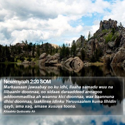 Nexemyaah 2:20 SOM Bible Verse Image