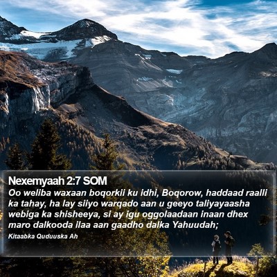 Nexemyaah 2:7 SOM Bible Verse Image
