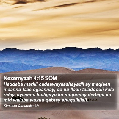 Nexemyaah 4:15 SOM Bible Verse Image