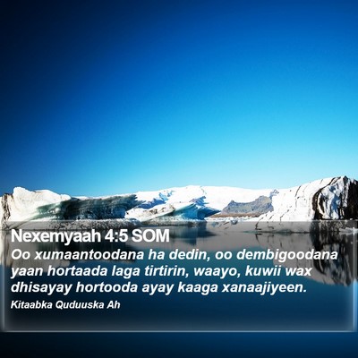 Nexemyaah 4:5 SOM Bible Verse Image