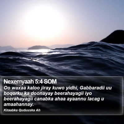 Nexemyaah 5:4 SOM Bible Verse Image