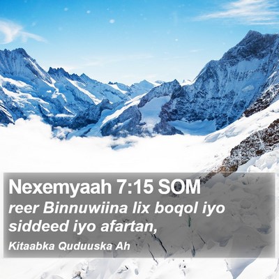 Nexemyaah 7:15 SOM Bible Verse Image