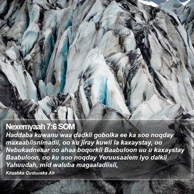 Nexemyaah 7:6 SOM Bible Verse Image