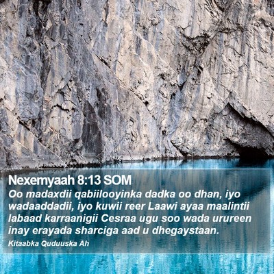 Nexemyaah 8:13 SOM Bible Verse Image