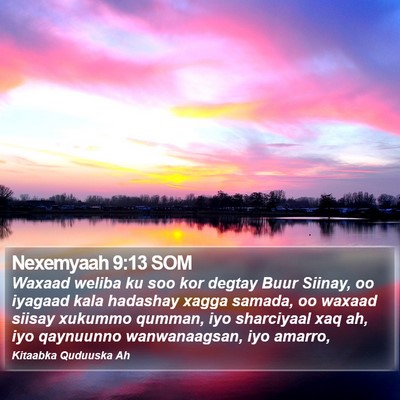 Nexemyaah 9:13 SOM Bible Verse Image