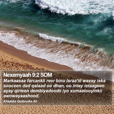Nexemyaah 9:2 SOM Bible Verse Image