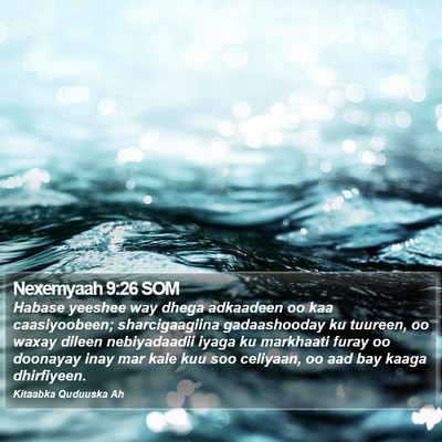Nexemyaah 9:26 SOM Bible Verse Image