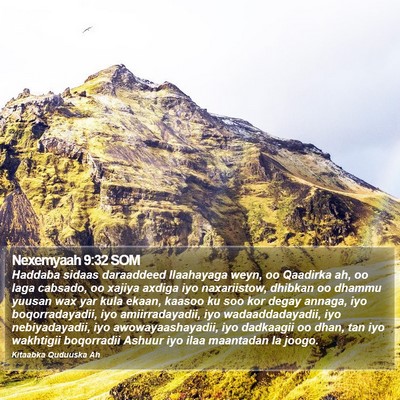 Nexemyaah 9:32 SOM Bible Verse Image