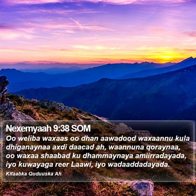 Nexemyaah 9:38 SOM Bible Verse Image