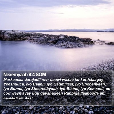 Nexemyaah 9:4 SOM Bible Verse Image