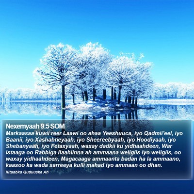 Nexemyaah 9:5 SOM Bible Verse Image