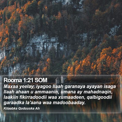 Rooma 1:21 SOM Bible Verse Image